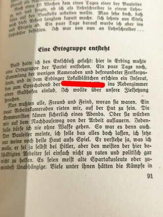 "Einer unter Hunderttausend" datiert 1937, 264 Seiten, gebraucht, DIN A5