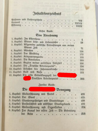 Adolf Hitler " Mein Kampf" Blaue Ganzleinenausgabe von 1939. gebraucht