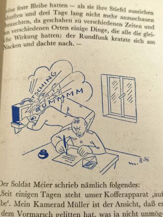 "Wir beginnen das Wunschkonzert für die Wehrmacht" datiert 1940, 224 Seiten, DIN A5, gebraucht