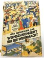 "Wir beginnen das Wunschkonzert für die Wehrmacht" datiert 1940, 224 Seiten, DIN A5, gebraucht