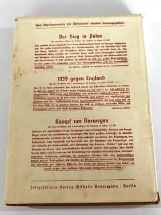 "Sieg über Frankreich - Berichte und Bilder" datiert 1940, 187 Seiten, DIN A5, gebraucht