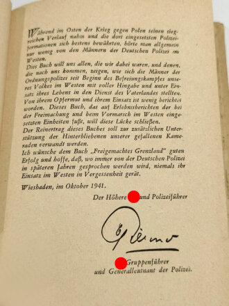 "Frei gemachtes Grenzland - Erlebnisberichte von Günther Rumler und Otto Holzmann", datiert 1942, ca. 220 Seiten, DIN A5