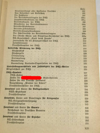 "Organisationsbuch der NSDAP", datiert 1943, 596 Seiten, stark gebraucht, Buchrücken lose