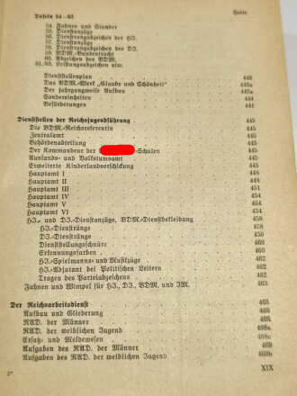 "Organisationsbuch der NSDAP", datiert 1943, 596 Seiten, stark gebraucht, Buchrücken lose