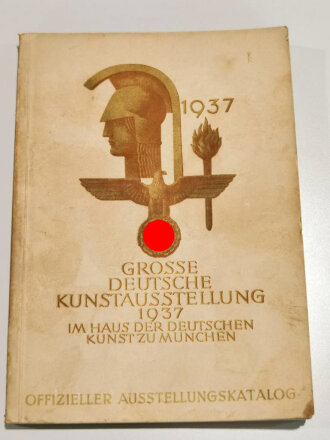 "Grosse Deutsche Kunstausstellung 1937 - Offizieller Ausstellungskatalog", datiert 1937, DIN A5, gebraucht