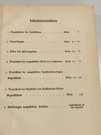 "2. Deutsche Architektur- und Kunsthandwerkausstellung - Offizieller Ausstellungskatalog", datiert 1938, DIN A5, gebraucht