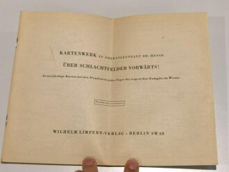 "Über Schlachtfelder vorwärts!" datiert 1941, 814 Seiten, DIN A5, gebraucht