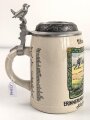 Bierkrug des Schütze Martin Maier, Angehöriger " 11. Komp. Inf. Rgt. 56 Ulm" datiert 1935, Sehr guter Zustand