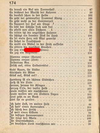 SS Liederbuch, "Herausgegeben vom Rasse- und Siedlungshauptamt SS" 176 Seiten, Vollständig