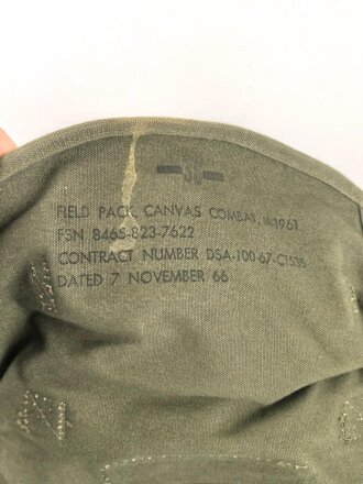 U.S. Army 1966 dated Field Pack, Canvas ( Butt pack ) Unused