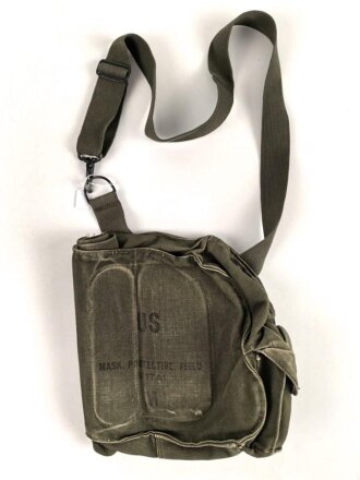 U.S. Army carrying bag mask, Protective, Field M17A-1. Well used