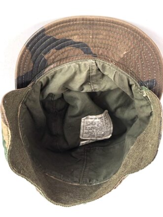 U.S. Army , 1981 dated Cap, Combat, woodland. Size 6 3/4, used