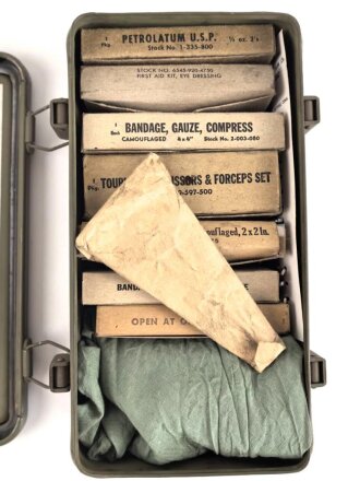 U.S. Army  First Aid Kit, general purpose, with contents.