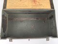 U.S. Medical Department . German  WWII vehicle first aid case, used by " CPL. W.W. Tolley" 164 Engr. Bn for medical supplies. Origianl paint.