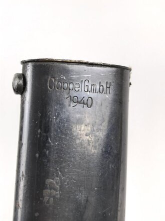 Seitengewehr M84/98 zum k98 der Wehrmacht. Nummerngleiches Stück von Coppel 1940. Ungereinigt