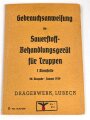 Sauerstoff Behandlungsgerät für Truppen datiert 1939. Guter Zustand, alles original lackiert. Flasche leer. KEIN VERSAND NACH ÜBERSEE