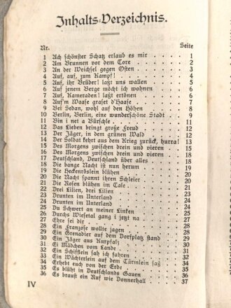 1.Weltkrieg " Württembergisches Soldatenliederbuch. 147 Seiten, Kleinformat