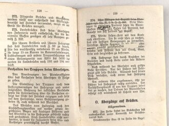 Kaiserreich, "Pontonier Vorschrift" D.V.E.Nr. 202. vom 17.Mai 1910 mit 214 Seiten