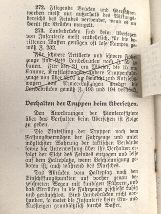 Kaiserreich, "Pontonier Vorschrift" D.V.E.Nr. 202. vom 17.Mai 1910 mit 214 Seiten