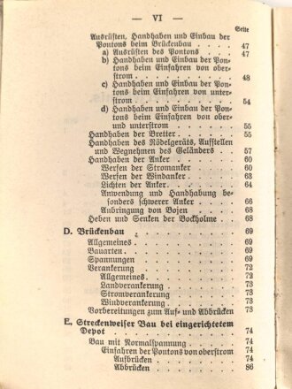 Kaiserreich, "Pontonier Vorschrift" D.V.E.Nr. 202. vom 17.Mai 1910 mit 214 Seiten