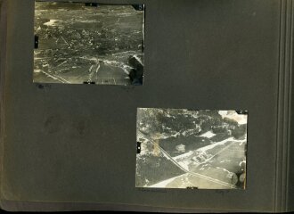 1. Weltkrieg, Fotoalbum mit 147 Fotos, meist im Ansichtskartenformat eines Angehörigen der Fliegertruppen , Französisch Flandern