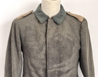 1. Weltkrieg, Feldbluse für Mannschaften Modell 1915. Kammerstück des Infanterie Regiment 21.. Der Kragen geändert, später bei der Reichswehr geführt und mit entsprechenden Kammerstempeln versehen.