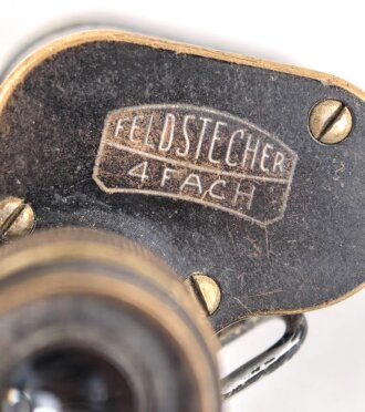 Kaiserreich, "Feldstecher 4 Fach" von Carl Zeiss Jena. Verstellringe defekt, gute Durchsicht