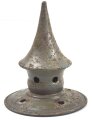 1.Weltkrieg, Spitze für eine Pickelhaube für Mannschaften. Eisen lackiert