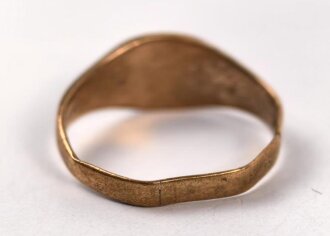 1.Weltkrieg, patriotischer Fingerring aus "Double" 1914 1915 Eisernes Kreuz