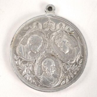 Kaiserreich, tragbare Medaille " Erinnerung an die Kaiserparade  und Manöver 1903" Durchmesser 40mm, Leichtmetall