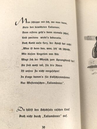 "So wird man Fallschirmjäger", 1943, 95 Seiten, gebraucht ohne Umschlag mit Widmung der Hitler Jugend Fliegergefolgschaft 1/88 Wetzlar