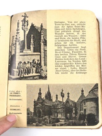 "Ein Rundgang durch die Provinzen des besetzten Frankreichs - Ein Führer für Kunst Reisen Wirtschaft" 143 Seiten, stark gebraucht 