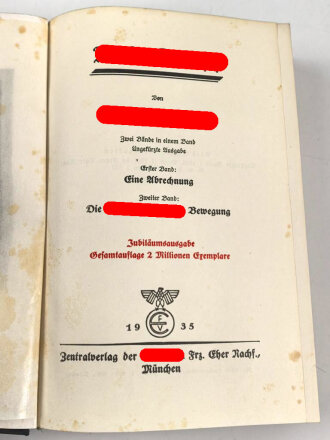 Adolf Hitler " Mein Kampf" Volksausgabe Jubiläumsausgabe 1935