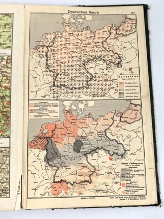 III.Reich, "Diercke Schulatlas für höhere Lehranstalten" 157 Seiten, stark gebraucht