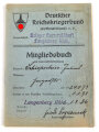 Deutscher Reichskriegerbund ( Kyffhäuserbund) e.V. "Mitgliedsbuch", datiert 1936 Langenberg