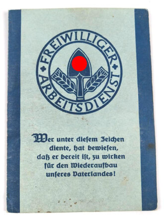 Freiwilliger Arbeitsdienst, Arbeitspass, Halle, datiert 1935