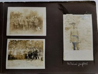 1. Weltkrieg, Fotoalbum mit 41 Aufnahmen im Postkartenformat. Argonnen 1915, Sankt Quentin, Nouvion Le Comte