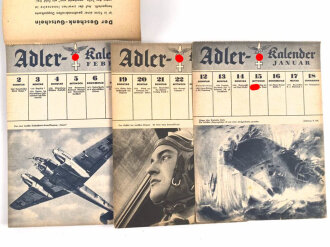 "Adler-Kalender 1940"  DIN A5, Deckblatt und...