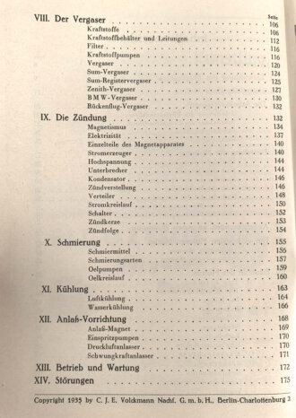 "Handbuch für Flugmotorenkunde"  datiert 1935, 176 Seiten, über DIN A5