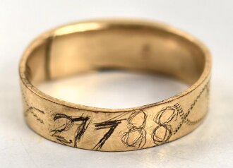 1.Weltkrieg, Fingerring aus unedlem Metall "1914 1915"