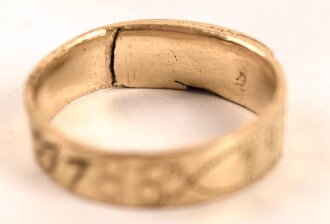 1.Weltkrieg, Fingerring aus unedlem Metall "1914 1915"