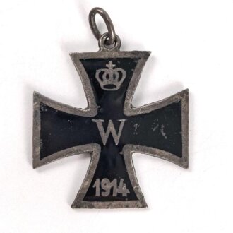 1.Weltkrieg, patriotischer Anhänger , emailliertes Eisernes Kreuz 1914, Breite 22mm