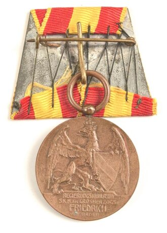 Baden, bronzene Regierungsjubiläumsmedaille 1902 an Einzelspange