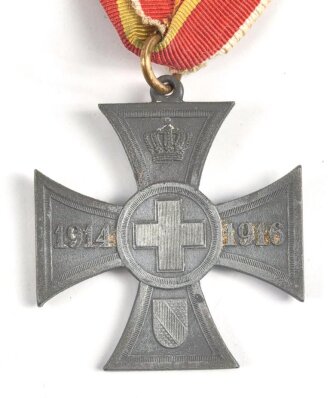 Baden, Kreuz für freiwillige Kriegshilfe 1914 - 1916, Zink