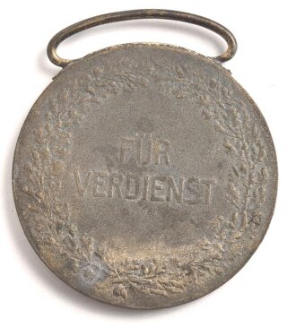 Baden, Silberne Verdienstmedaille 1916-1918, Kriegsausführung in Zink, in Tüte