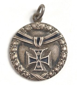 1.Weltkrieg, patriotischer Anhänger ,  Eisernes Kreuz 1914 . Durchmesser 22mm