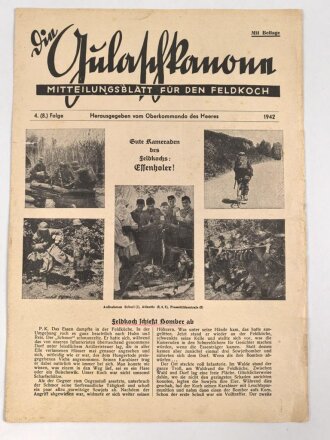 "Die Gulaschkanone - Mitteilungsblatt für den Feldkoch" 4. (8.) Folge von 1942, DIN A4