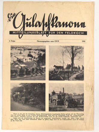 "Die Gulaschkanone - Mitteilungsblatt für den Feldkoch" 4. Folge von 1941, DIN A4