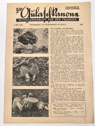 "Die Gulaschkanone - Mitteilungsblatt für den Feldkoch" 4. (20.) Folge von 1943, DIN A4