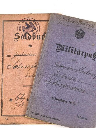 Militärpaß und Soldbuch eines Angehörigen Infanterie Regiment No. 16. Stellungskämpfe in Rumänien 1917, Verdienstkreuz für Kriegshilfe 1917